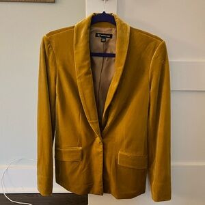 Gold velvet blazer
